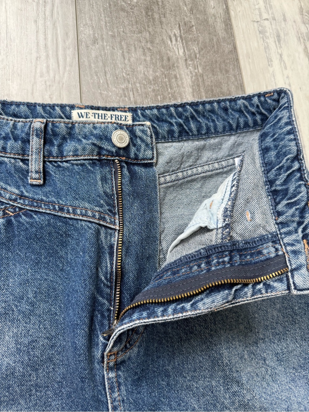 Free People We The Free Come As You Are Denim Maxi Skirt Size 8 Dark Indigo - Picture 5 of 9